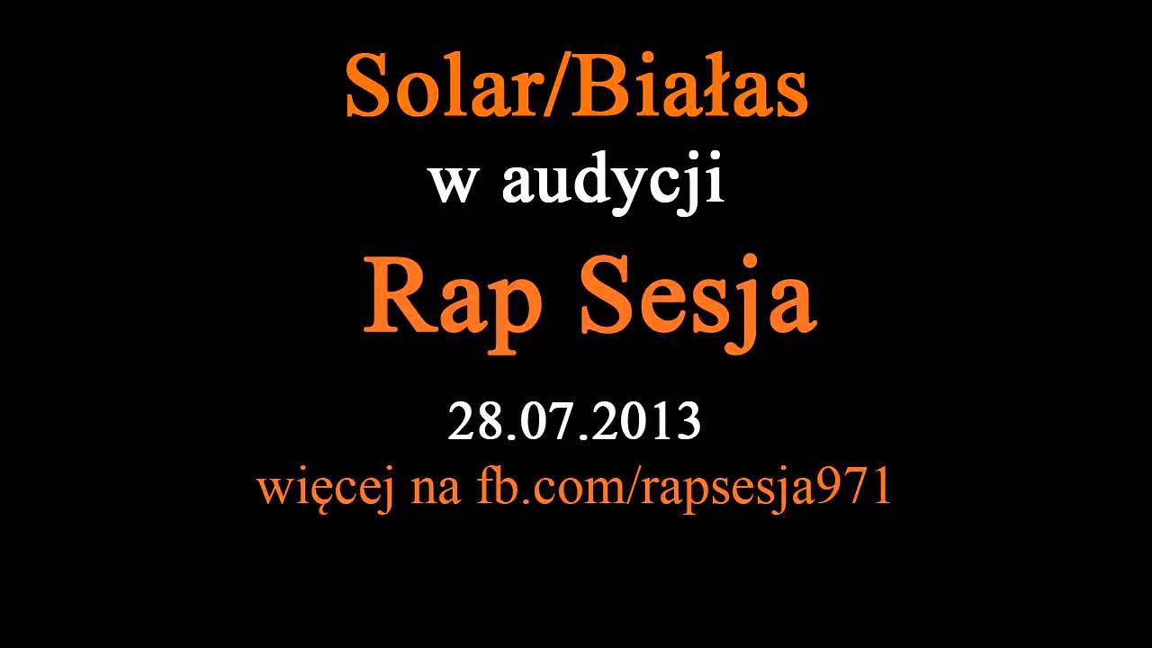 Rap Sesja | 28 lipca | Solar/Białas, Tomb, Quebonafide | freestyle | 28.07