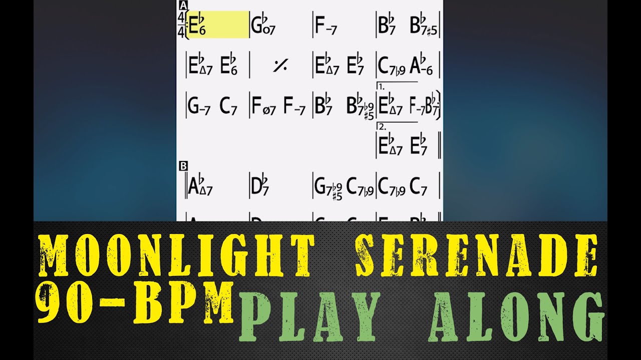 Play Along Moonlight Serenade for Bb instruments (trumpet/clarinet/tenor sax)