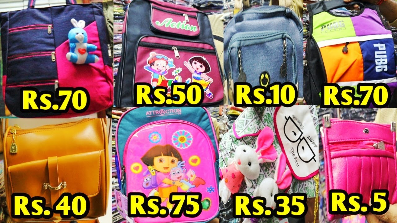 rs.5 முதல் அணைத்து வகையான bags  கிடைக்கும்,wholesale market price bags,sowcarpet shopping in chennai