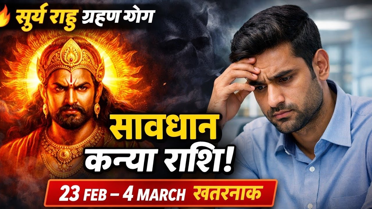 कन्या राशि पर सूर्य-राहु ग्रहण योग 😱 23 Feb से 4 March सावधान! #virgo 