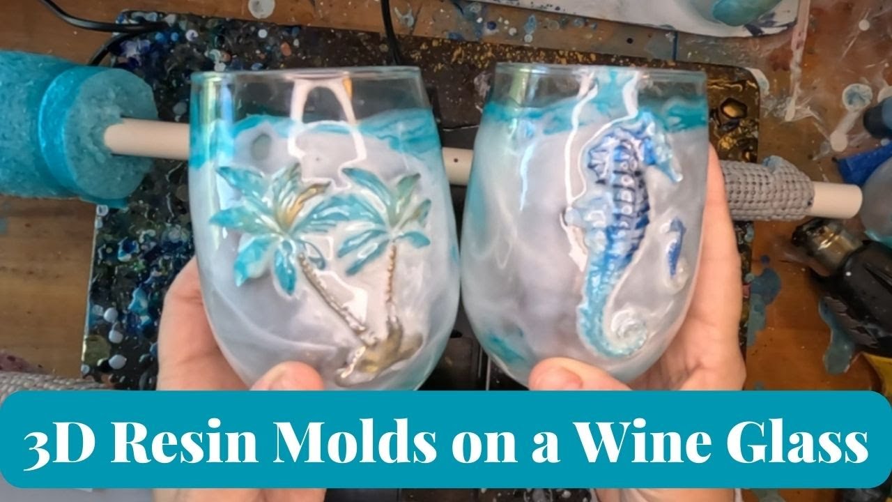 Add 3D BLING to Wine Glasses Using Resin Molds, Mica Powder and Resin