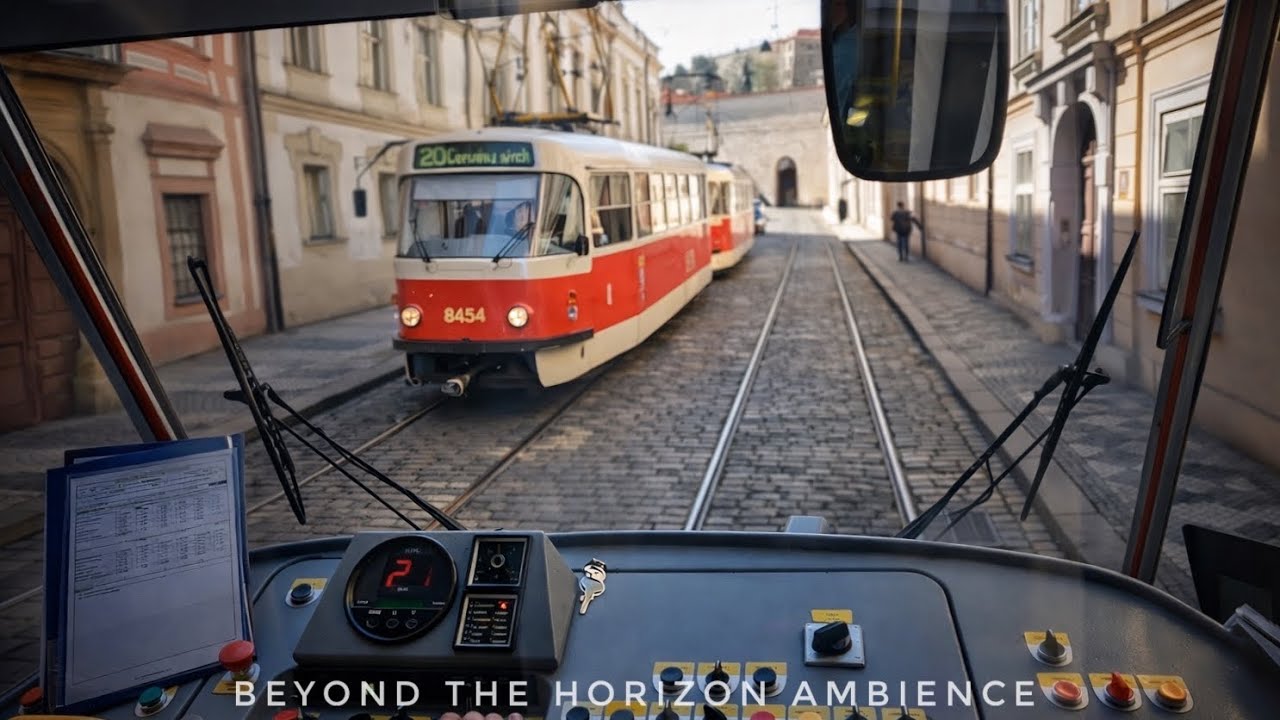 Scenic Prague Tram Ride | Vintage Tatra T3 Journey Through Old Town • Relaxing City Ambience 4K