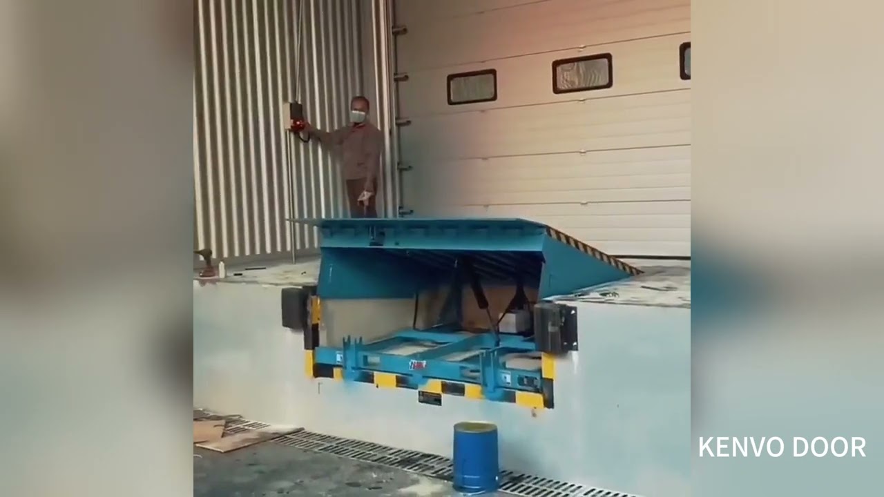 10 Ton loading capacity hinged lip hydraulic dock levelers for warehouse loading bays