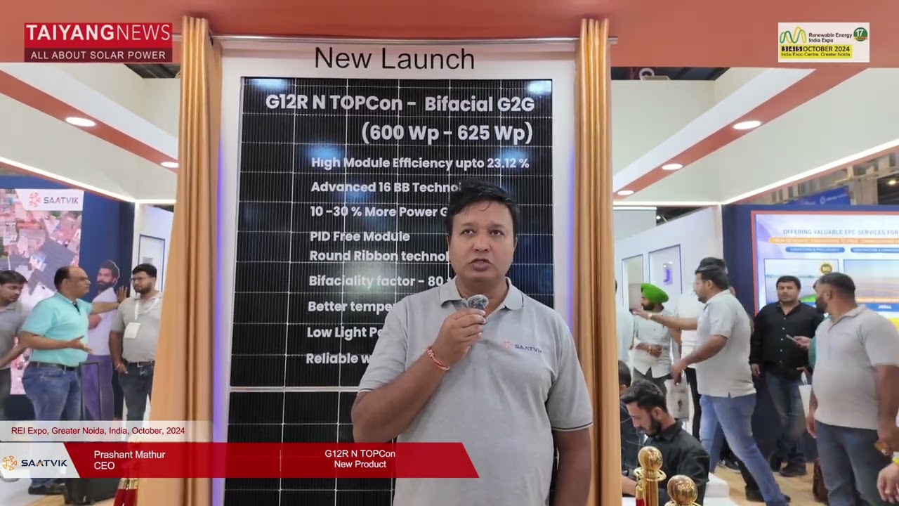 Saatvik Solar Speaks About Its Solar PV Products To TaiyangNews At REI 2024