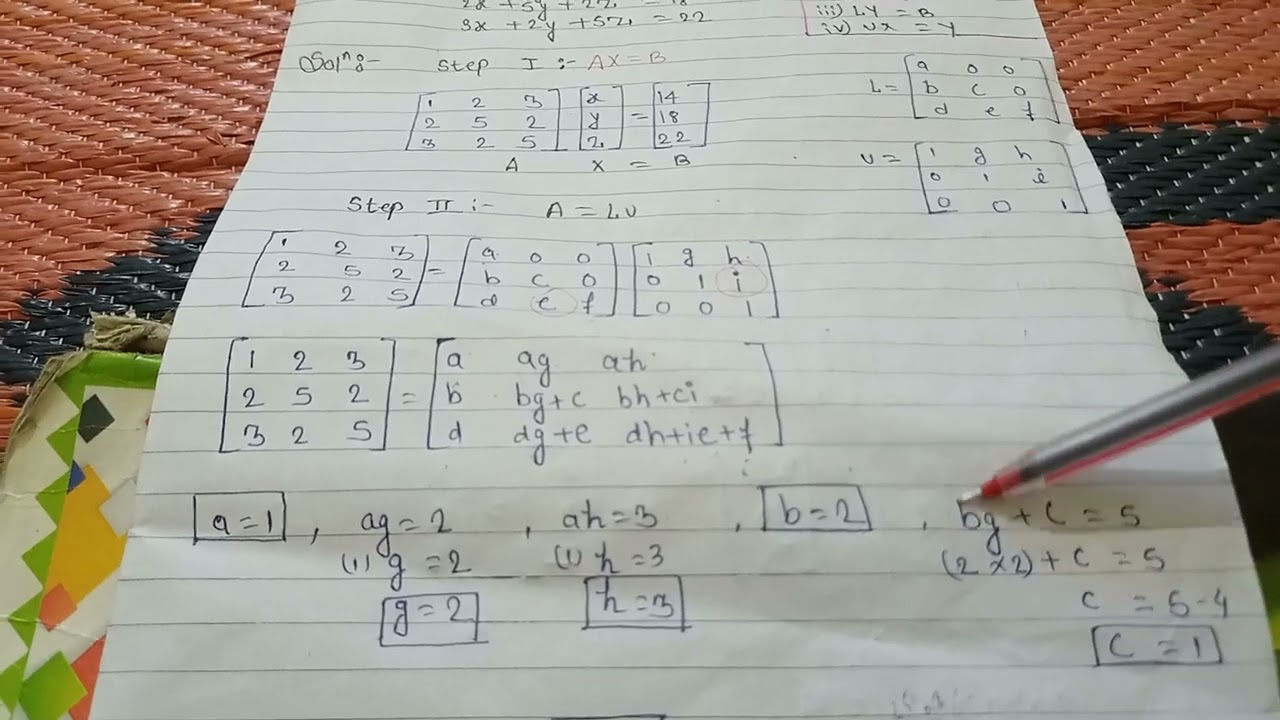 engineering maths ||crout's method || ✨ easy solution with best explanation ✨