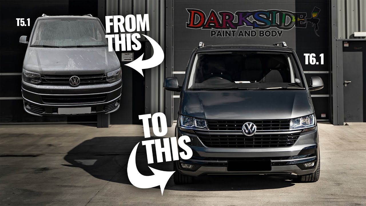 T5 / T5.1 to T6.1 Transporter Facelift Conversion! | Darkside Paint & Body