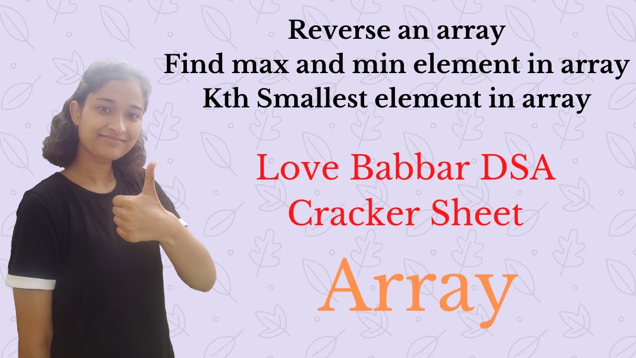 Kth Smallest Element in an array | Array | Love Babbar DSA Sheet