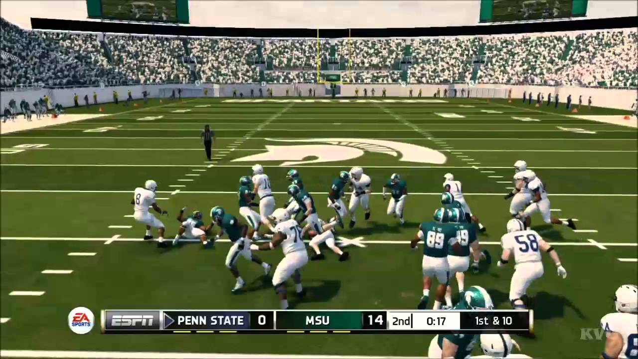 NCAA Football 14 - Michigan State vs. Penn State Gameplay [HD]