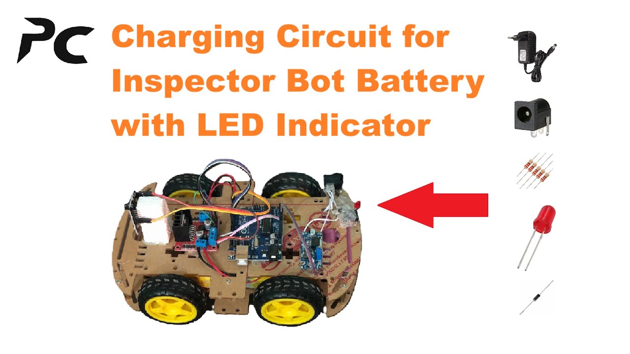 How to make charging circuit for Inspectorobot with LED Indicator | #Arduino #diyelectronics