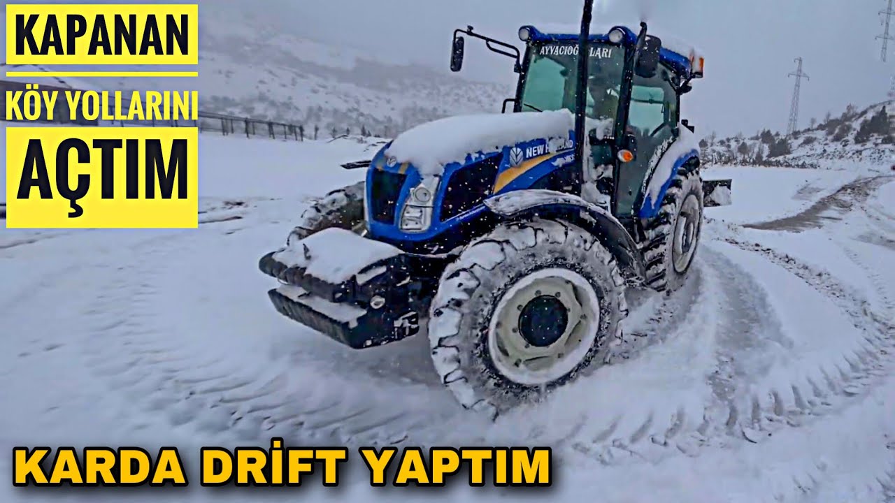 Kapanan Köy Yollarını Açtım - Karda Drift Yaptım!