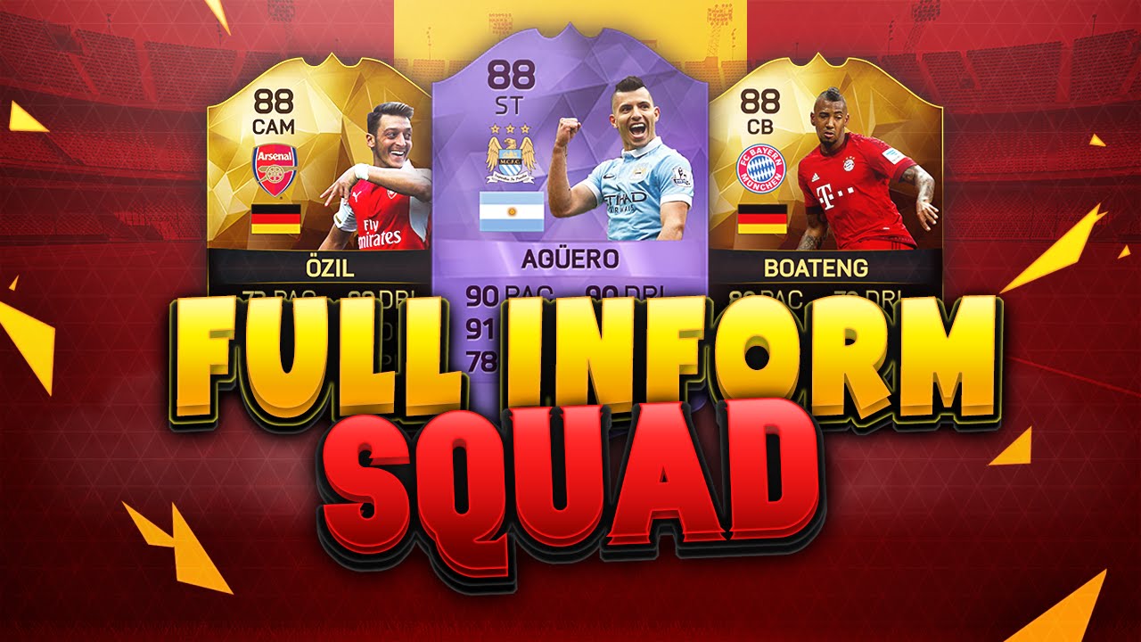 THE FIRST FIFA 16 FULL INFORM HYBRID!! SQUAD BUILDER 88 RATED PLAYERS + HERO CARD!!!