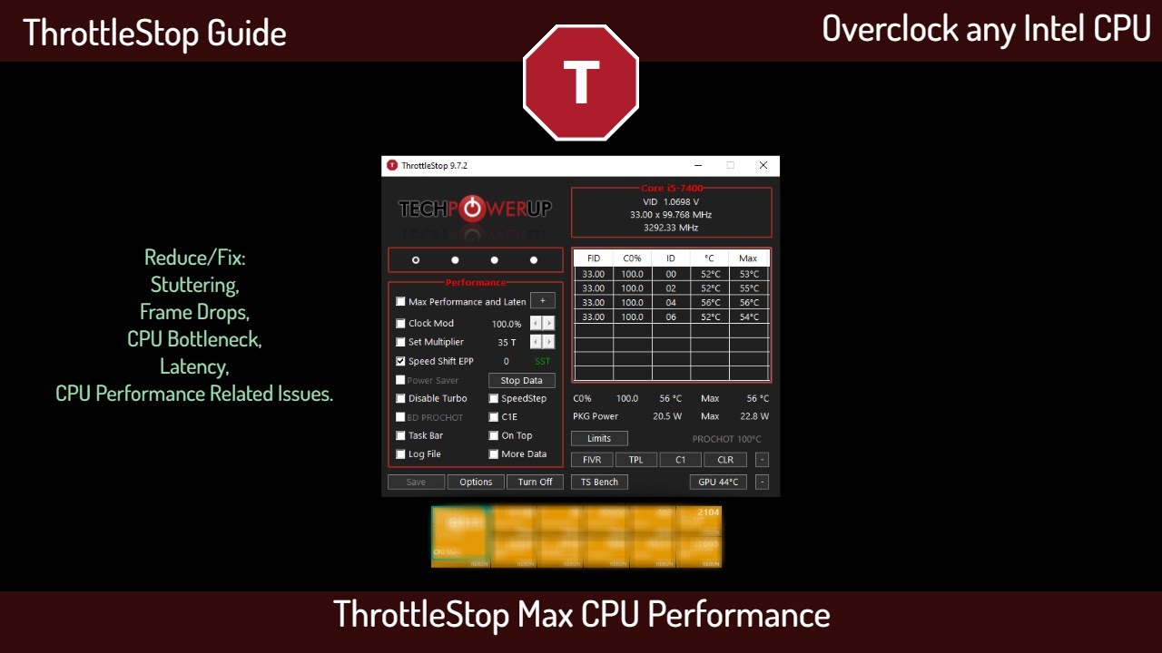 Overclock any Intel CPU - ThrottleStop Max CPU Performance and For Gaming | ThrottleStop Guide 