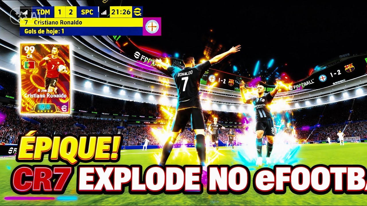 🔥⚽ Mais uma partida surpreendente de Cristiano Ronaldo! ⚽🔥#efootball #pes #game #ffootball 