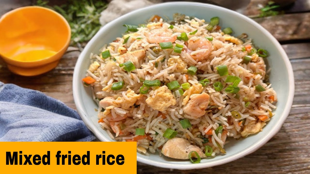 Restaurant style mixed fried rice recipe | Chinese fried rice recipe | chicken fried rice 