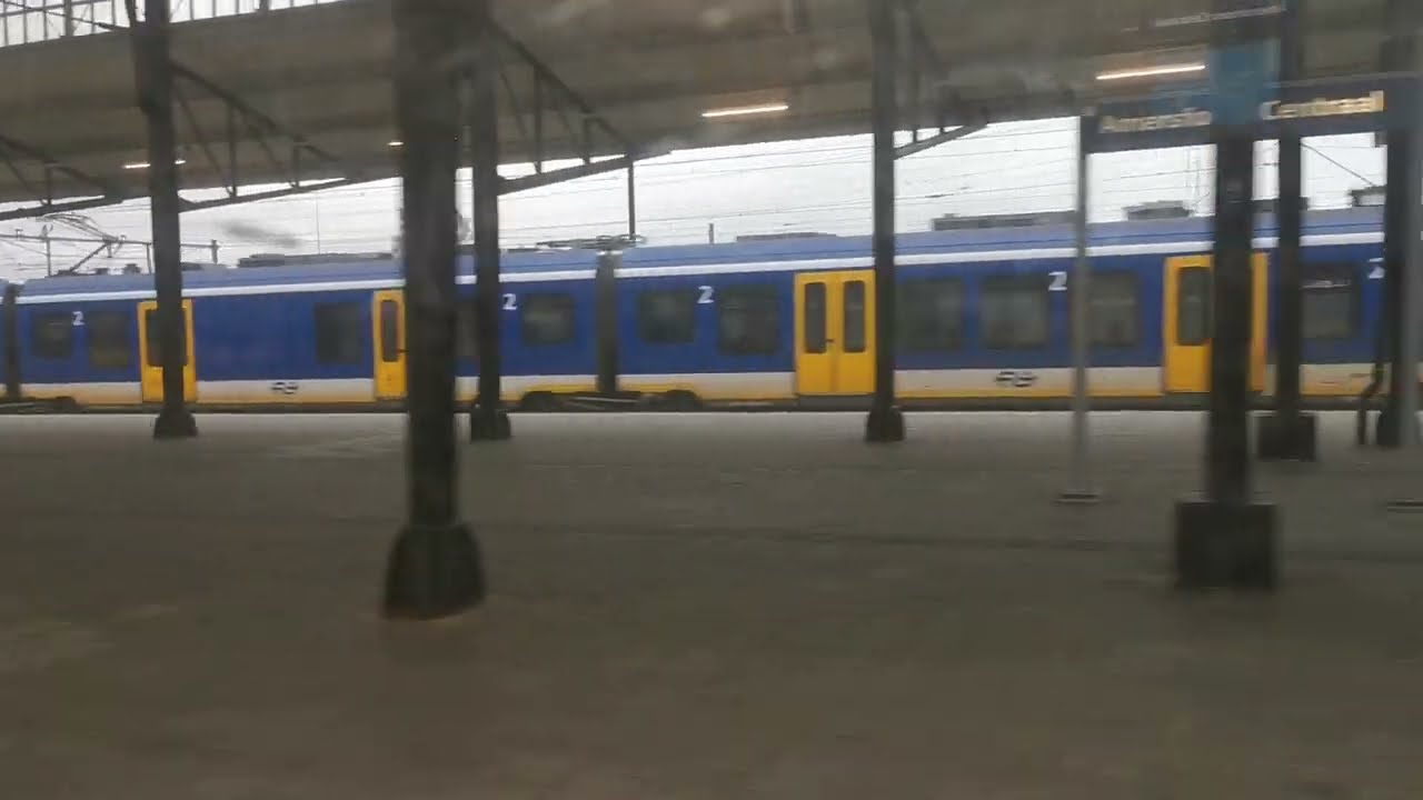 Onboard NS Train Arriving At Amersfoort Centraal Station With Announcements In Dutch