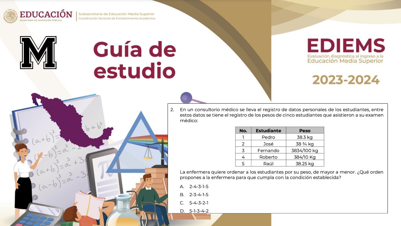 Guía de estudio EDIEMS 2023-2024| En un consultorio médico se lleva el registro