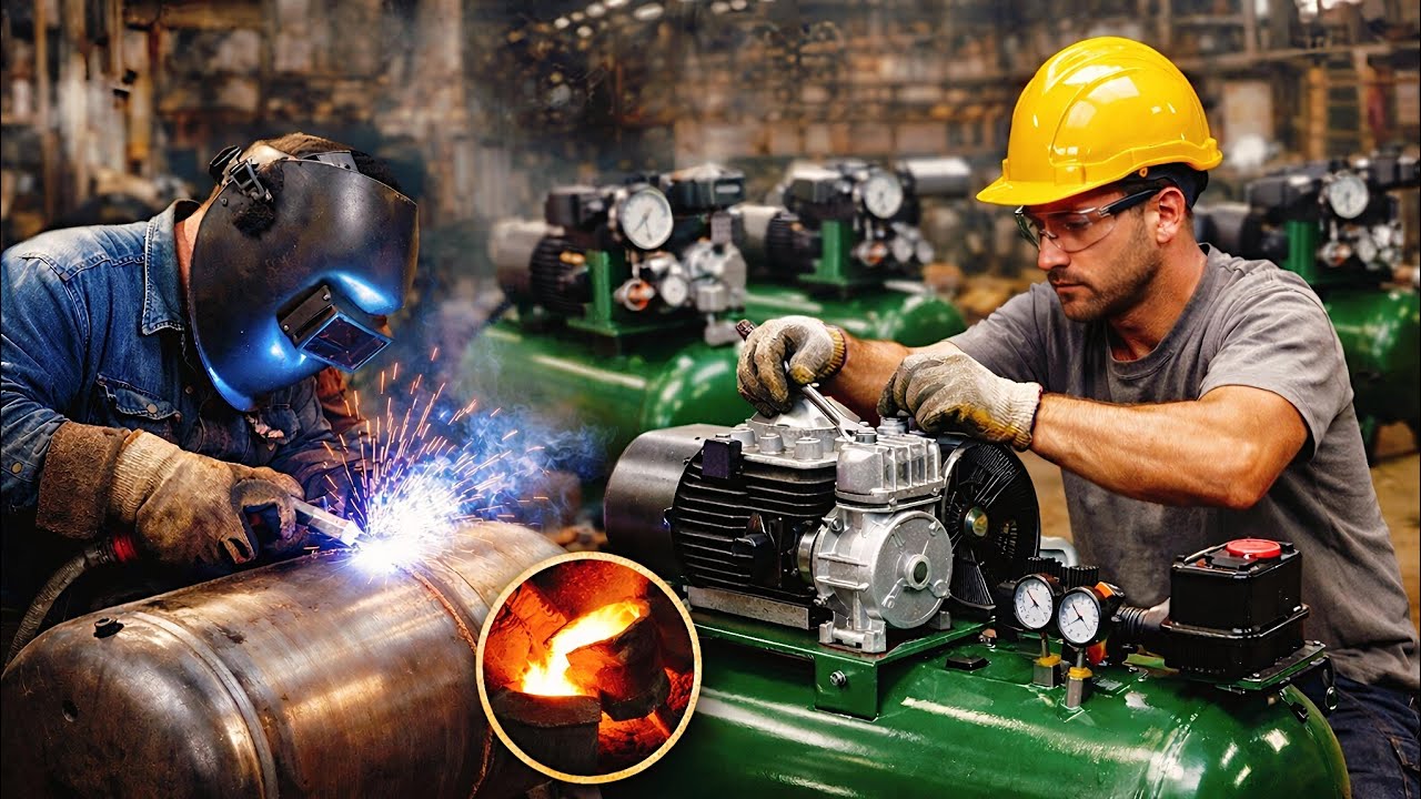 How Air Pressure Tank Making Process | Factory Manufacturing Process 