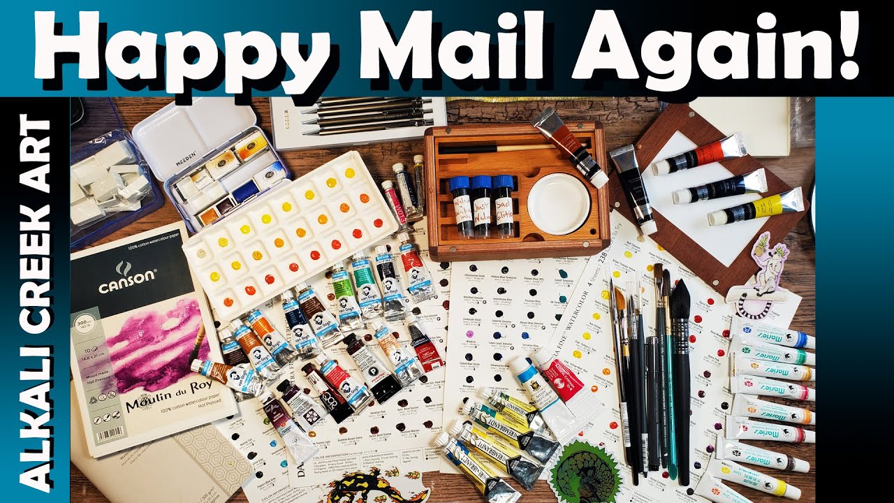 Opening A LOT of Happy Mail!  So many watercolors and other fun goodies!
