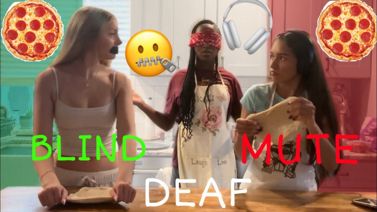 BLIND,DEAF,MUTE PIZZA MAKING CHALLENGE (BAD)