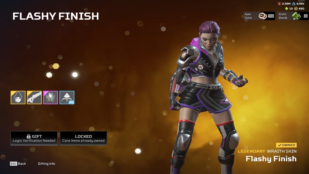 MOVEMENT PLAYER UNLOCKS FLASHY FINISH WRAITH SKIN...