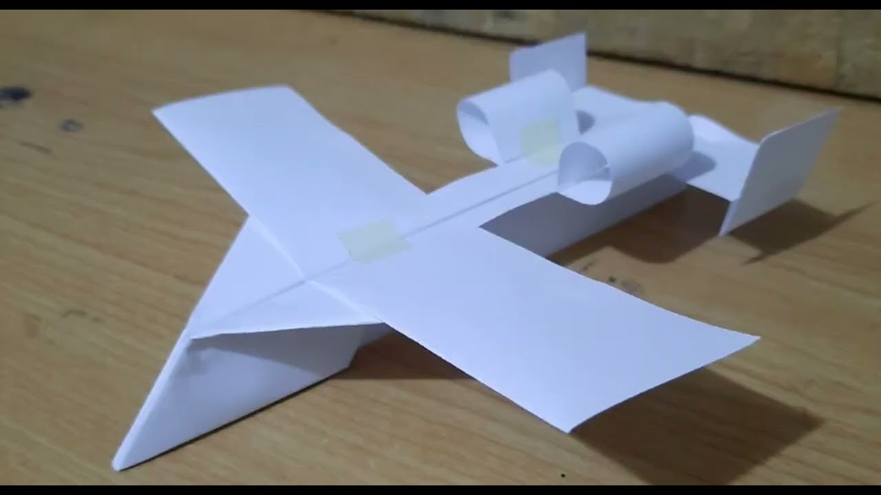 Easy Paper airplane that flies really well.How to make A-10 Thunderbolt