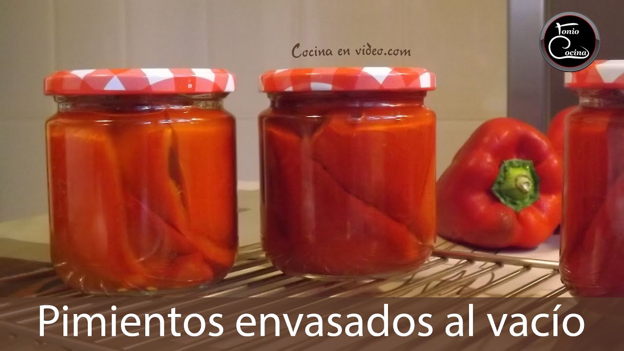 Cómo envasar al vacío pimientos asados - Hacer conserva #147#