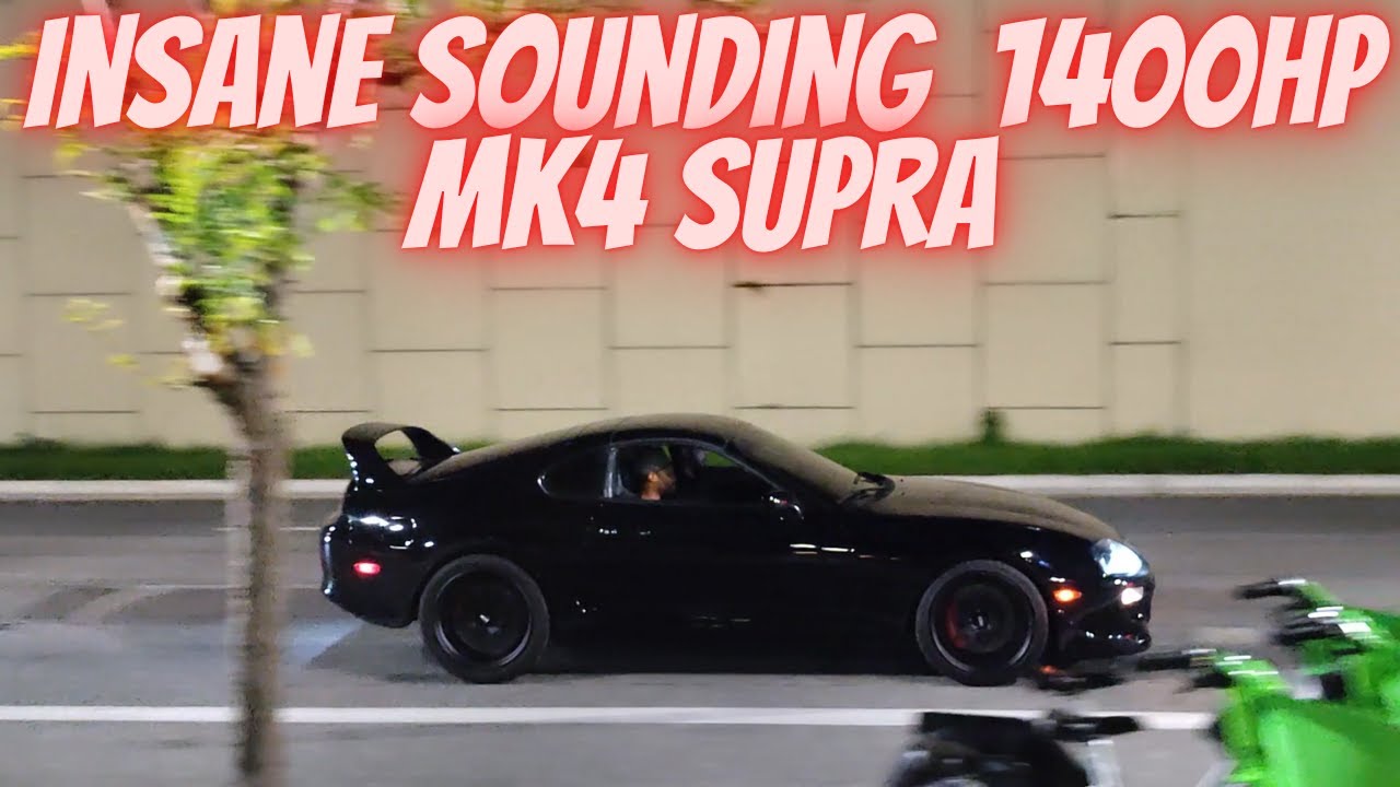 CRAZY LOUD 1400HP MK4 SUPRA FROM TITANMOTORSPORTS!! (AceCafe Orlando jdm legends car meet)