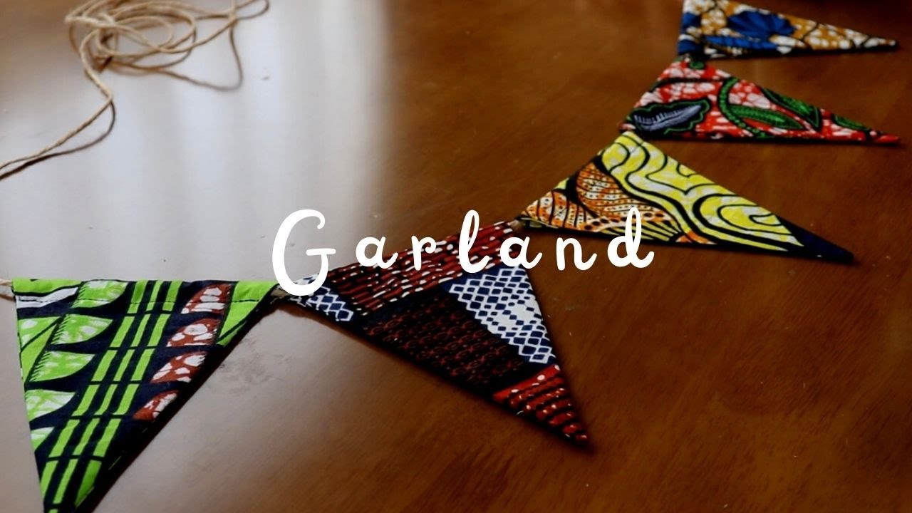 誰でも作れる！アフリカ布のカラフルガーランド | HarunaDIY