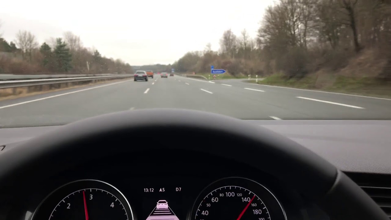 VW Golf 7 ACC on Autobahn