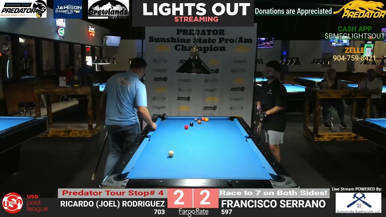 Francisco Serrano vs Joel Rodriquez | 2022 Stop #4 Brewlands Billiards N  Amateur  9Ball Lakeland FL