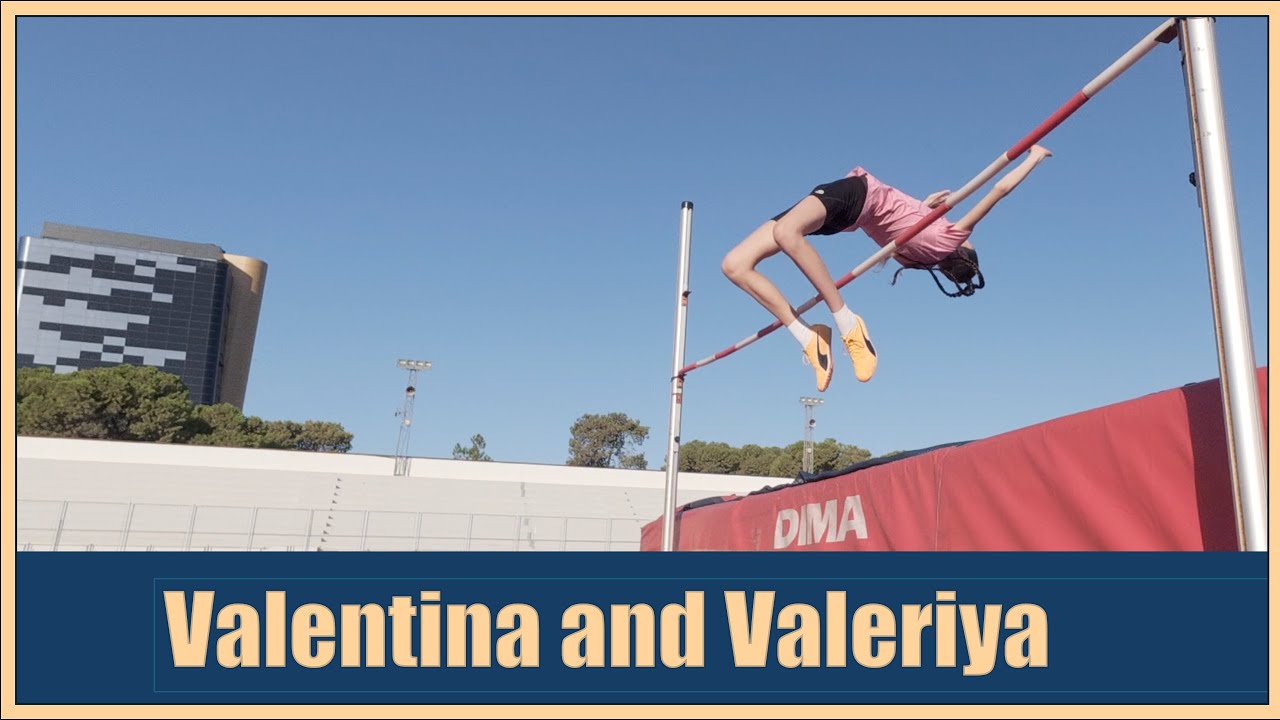 Valeriya and Valentina13 years old, new high jump training