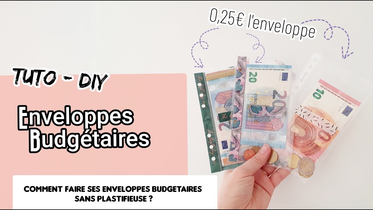 Comment faire ses ENVELOPPES BUDGETAIRES à petit prix, 100% ACTION ?  DIY SANS PLASTIFIEUSE