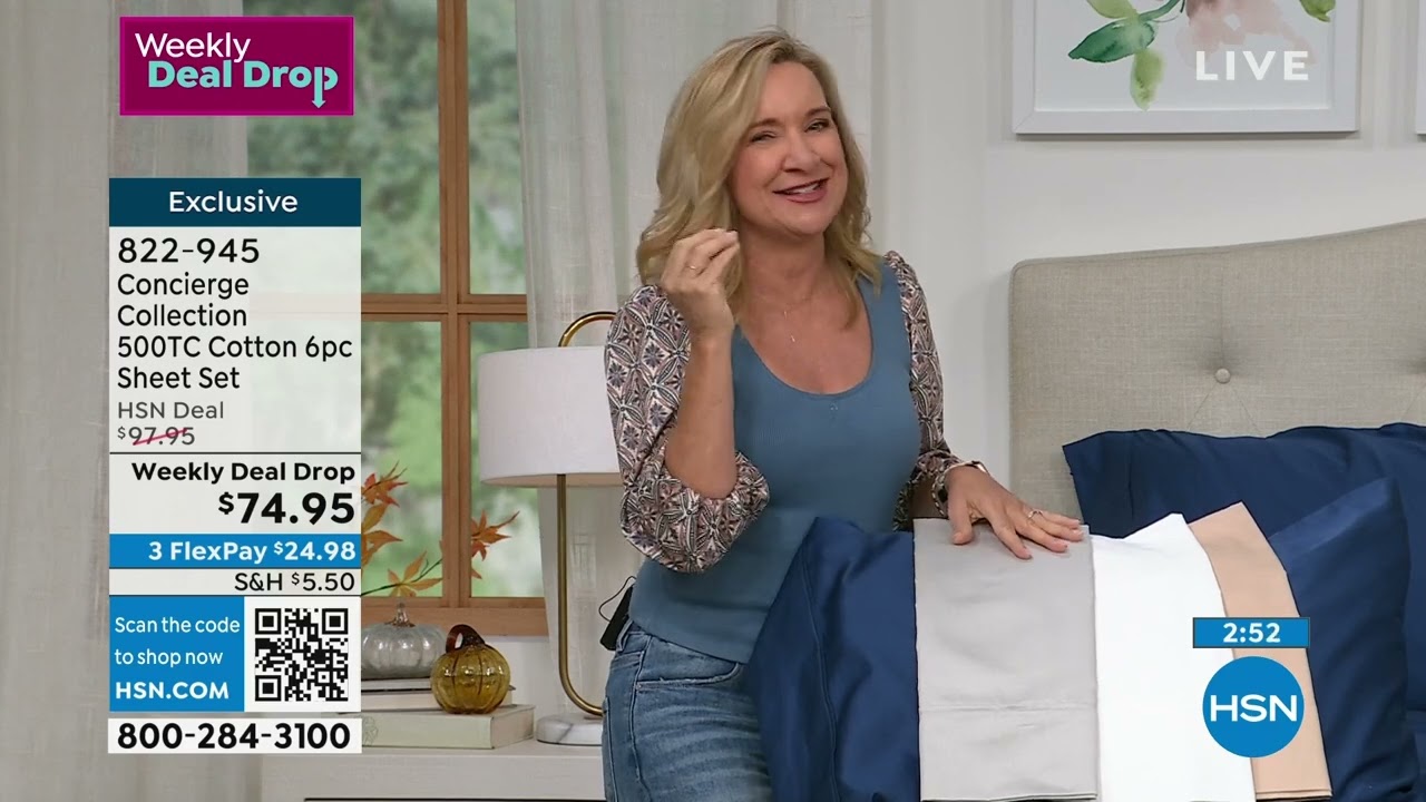 Concierge Collection 500 TC Cotton 6piece Sheet Set