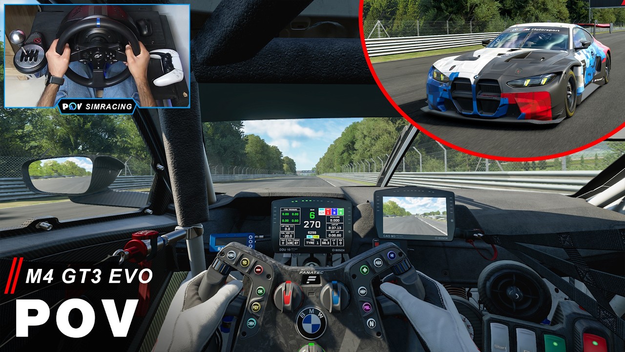 BMW M4 GT3 Evo on Nürburgring Nordschleife | Assetto Corsa Evo | Steering Wheel Gameplay | 4k60