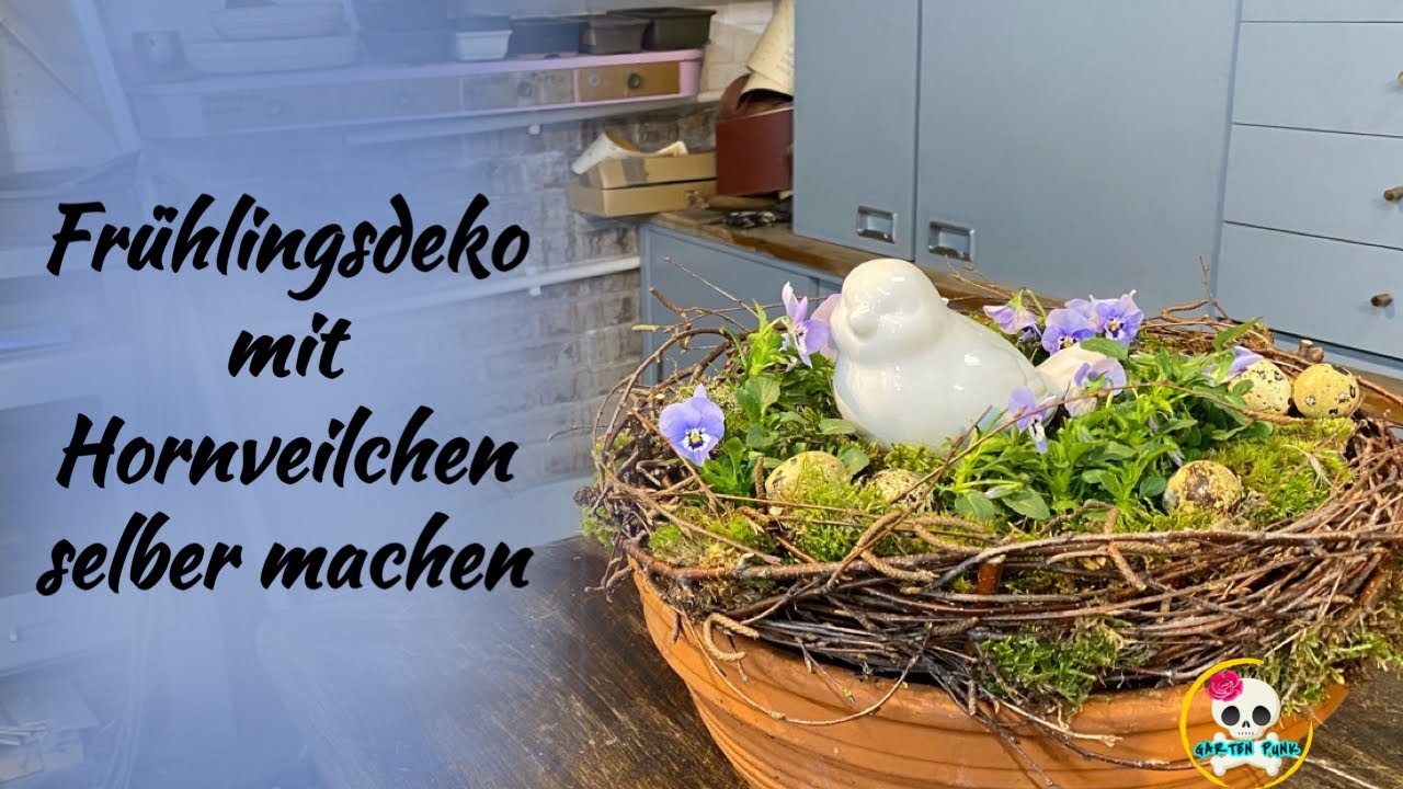 DIY - Frühlingsdeko mit Hornveilchen | Frühlingsdeko für Terrasse oder Balkon