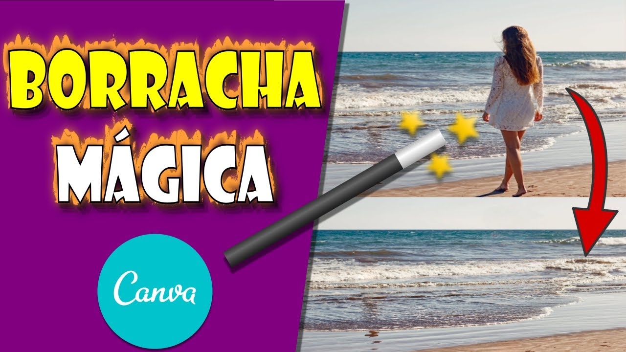Como Usar a BORRACHA MÁGICA no CANVA e APAGAR PESSOAS ou ELEMENTOS de uma FOTO