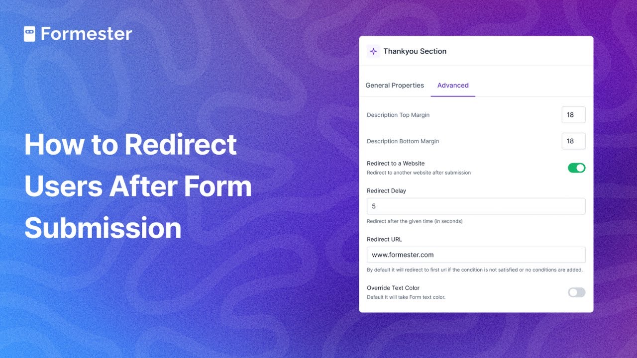 How to Redirect Users After Form Submission | Formester