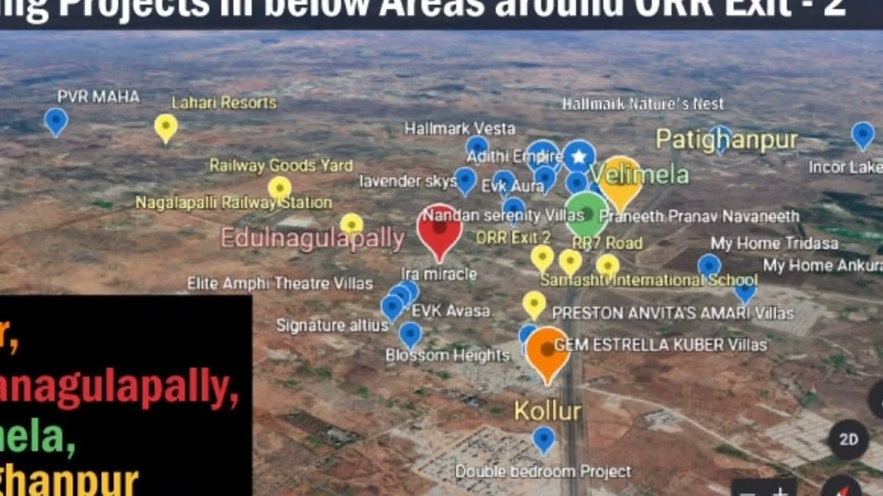 RR7 Road from Kollur Exit2 Mokila,Latest Road Development Video 2022,#Kondakal,#Edhulanagulapally