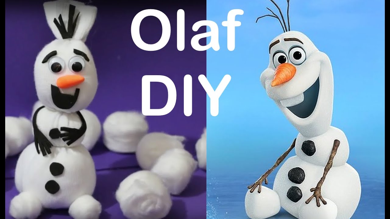 Cómo hacer a Olaf de Frozen con calcetin