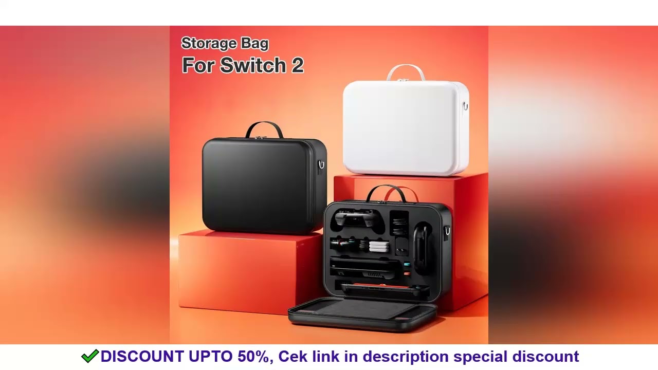 Large Carrying Case For Nintendo Switch 2 Leather Protective Hard Shell Portable Switch Travel Case