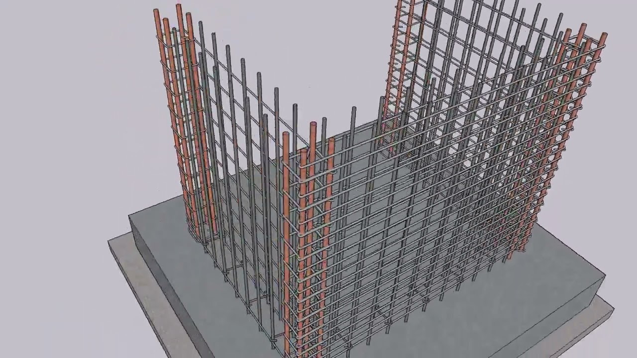 shear wall R.C.C detail animation