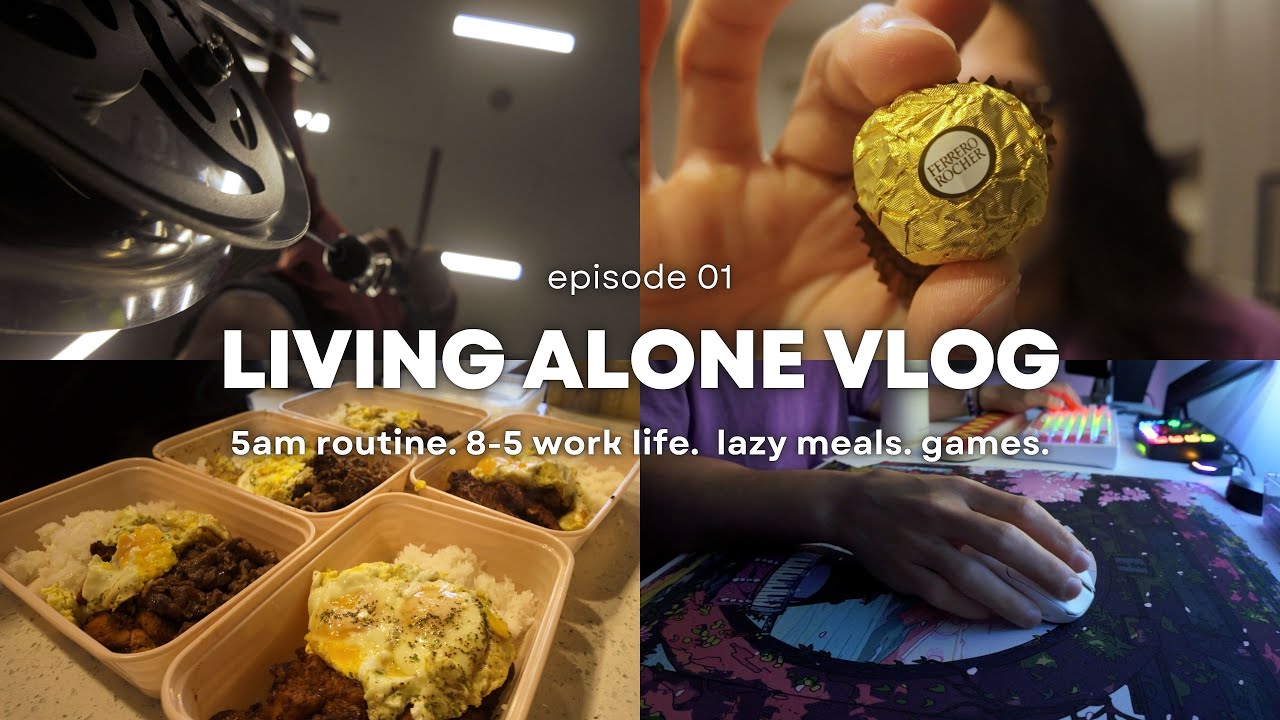 5 am morning routine | minimalist workout | lazy meal prep | living alone vlog