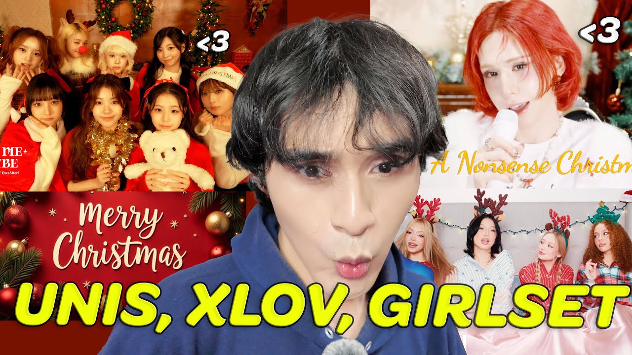 Реакция на рождественские каверы | UNIS, XLOV, GIRLSET | CALL ME MAYBE, A NONSENSE CHRISTMAS, SAN...