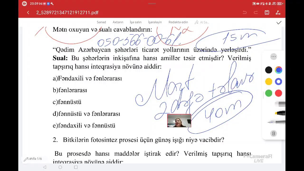 Kurikulumdan ödənişsiz yeni təfəkkürün izahə və testləri