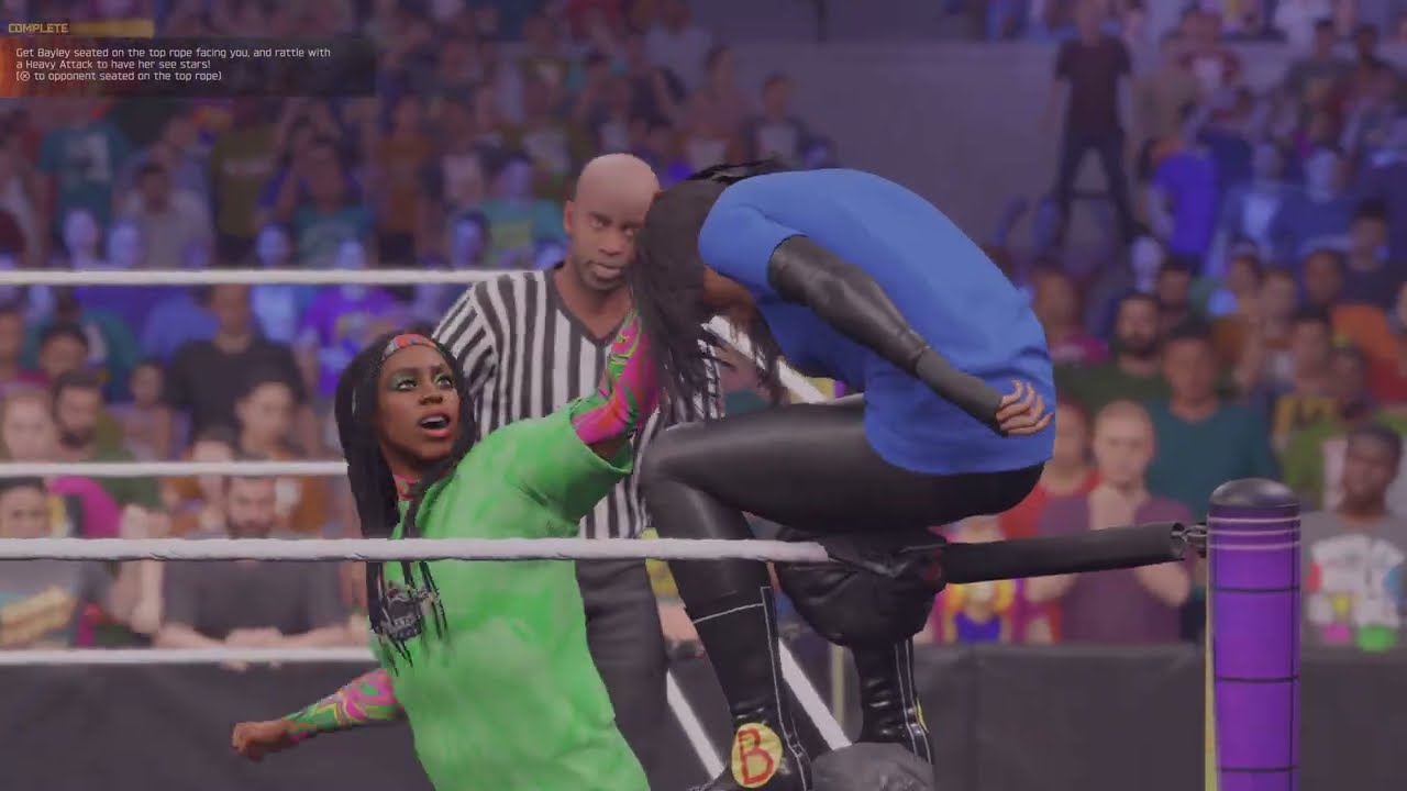 WWE 2K25 Showcase Supershowdown 2020 Naomi vs Bayley 4K