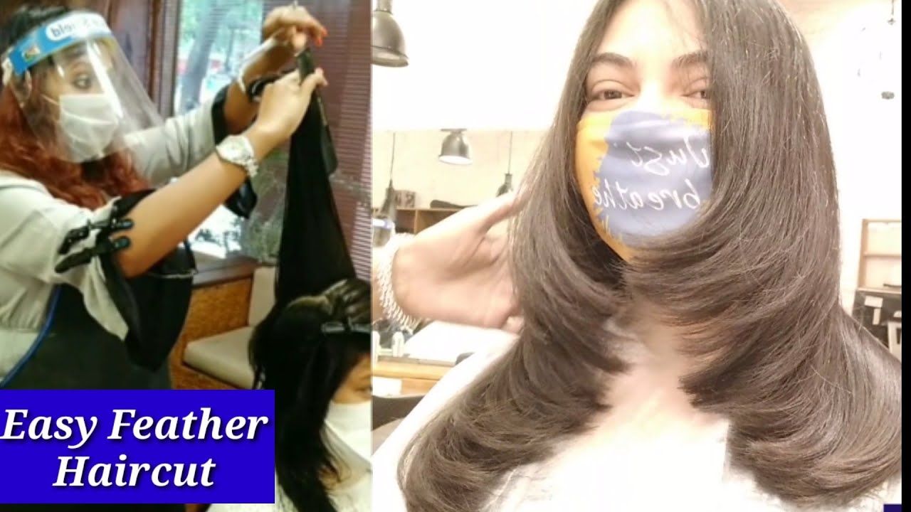 How to do easy haircut tutorial - feather haircut (आसान haircut) - haircut expert Shyama's Makeover