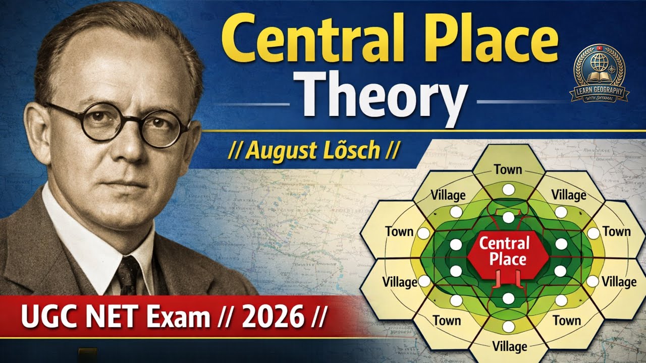 Central Place Theory – August Losch // UGC NET Exam // 2026 // Geography