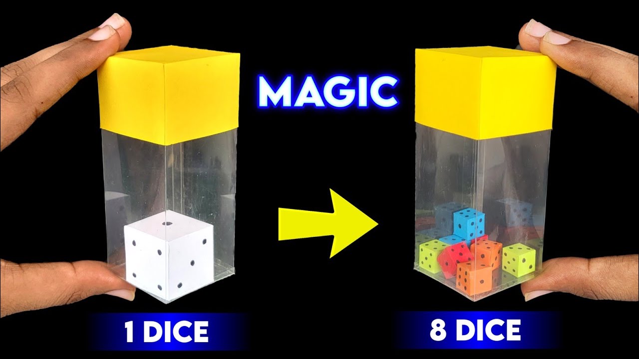 Самодельная волшебная игрушка с игральными костями, превращение 1 игрального кубика в 8 кубиков, ...