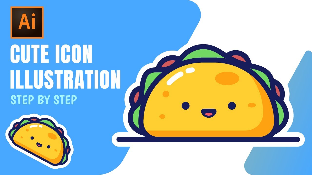 Cara Membuat Icon Taco di Adobe Illustrator | Illustrator Lesson #1