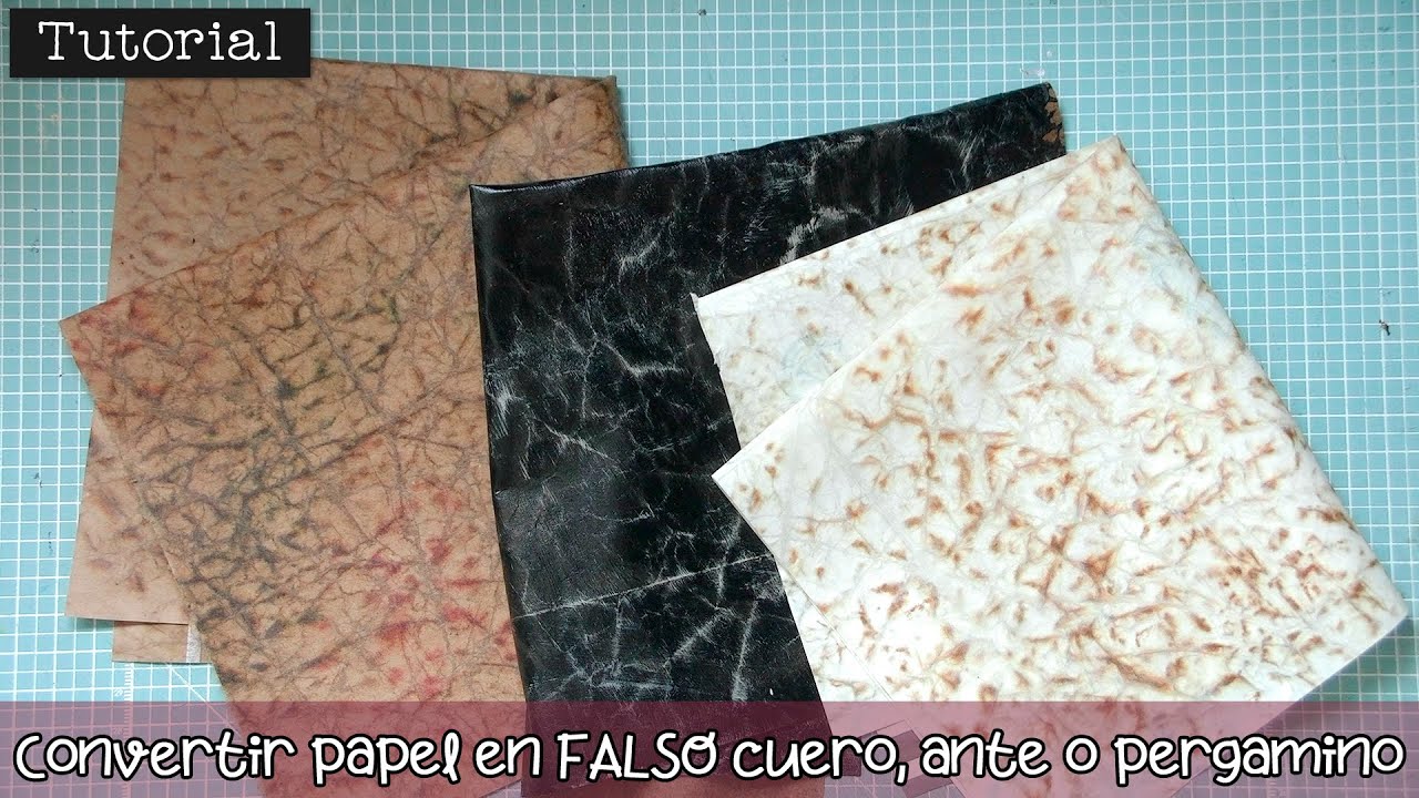 Cómo convertir PAPEL en FALSO CUERO, ANTE O PERGAMINO 🤩📜